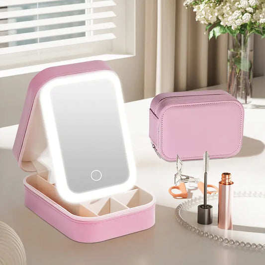 Uratm Beauty™ Mirror And Makeup Organizer